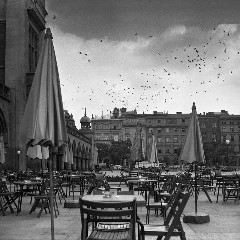 Morning on the Main Square in Krakow, 1960